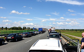 Dwa wypadki na S7 między Pasłękiem a Elblągiem. Droga w kierunku Gdańska była zablokowana